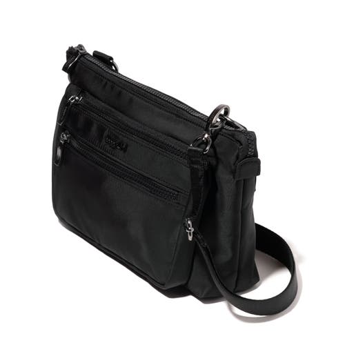 Shop Baggallini Pocket Belt Bag Convertible Crossbody Waist Pack In Black Twill