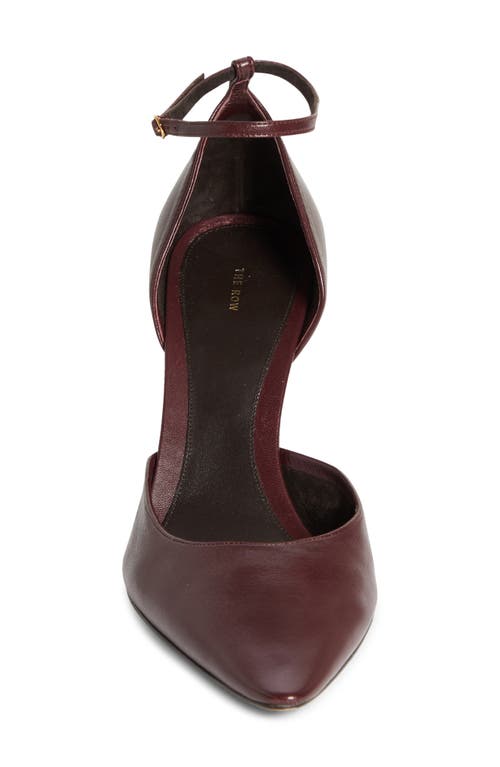 Shop The Row Liisa D'orsay Ankle Strap Pump In Bordeaubergine