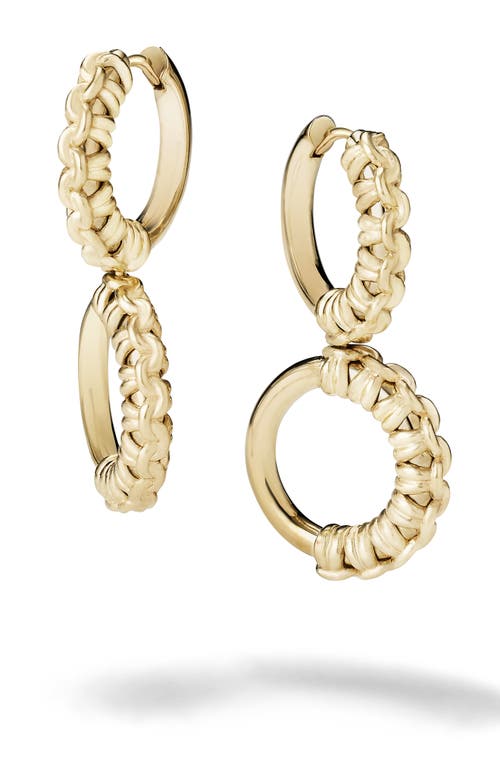 Cast The Knot Drop Hoop Earrings in Gold at Nordstrom