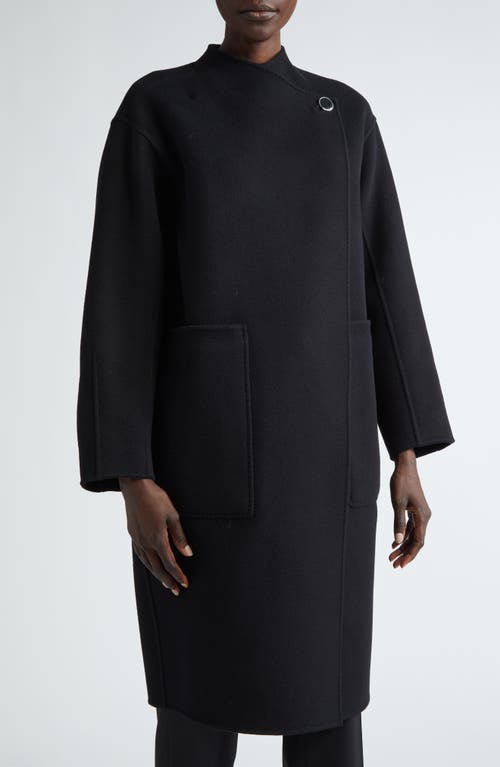 Shop Lafayette 148 New York Reversible Wool & Cashmere Coat In Black