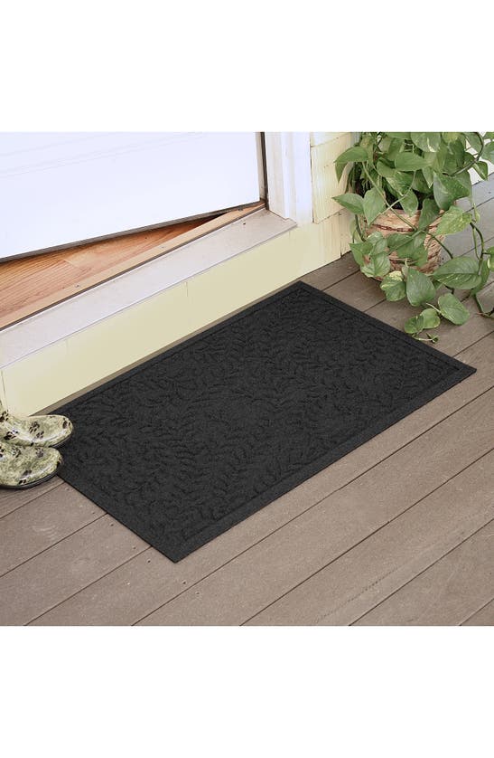 Bungalow Flooring Waterhog Boxwood Floor Mat In Charcoal
