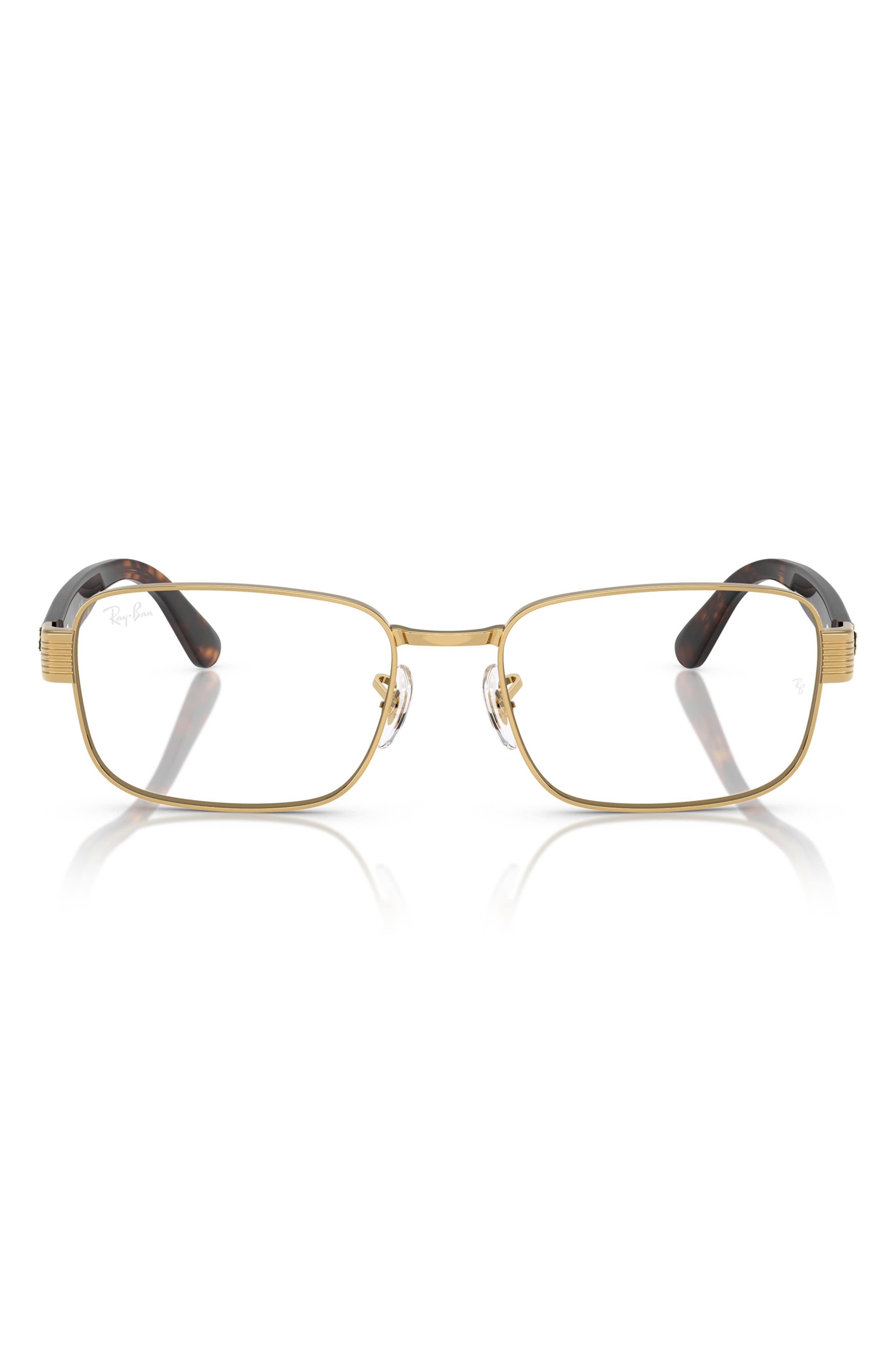 Ray-Ban 54mm Pillow Optical Glasses in Gold Flash 