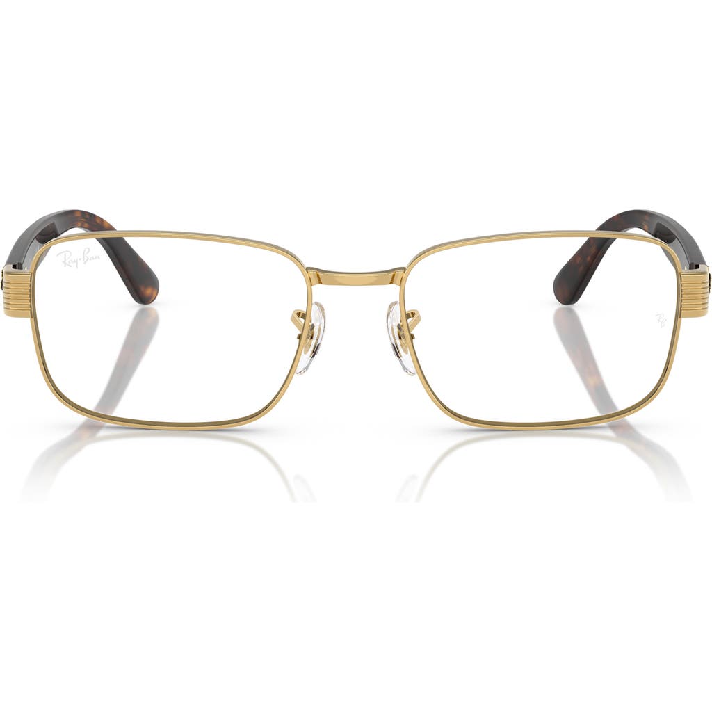 Ray Ban Ray-ban 54mm Pillow Optical Glasses In Gold Flash