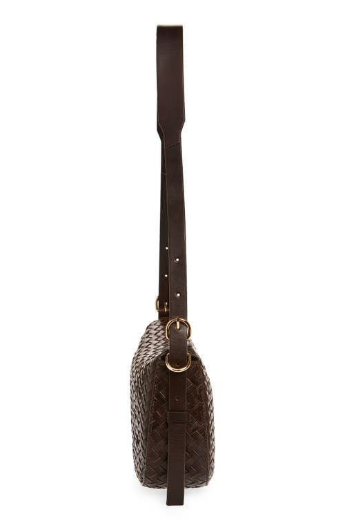 & Other Stories Steve Braided Leather Shoulder Bag In Brown Medium Dusty
