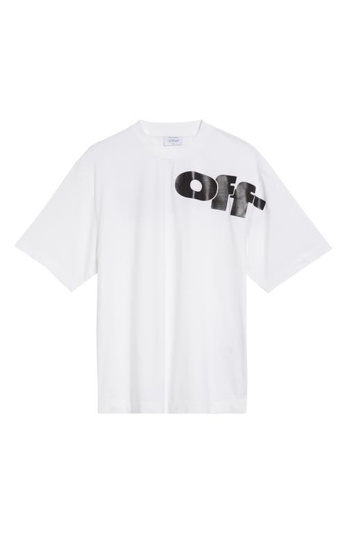 Shop Off-white Skate Shared Logo Cotton Graphic T-shirt In White - Black