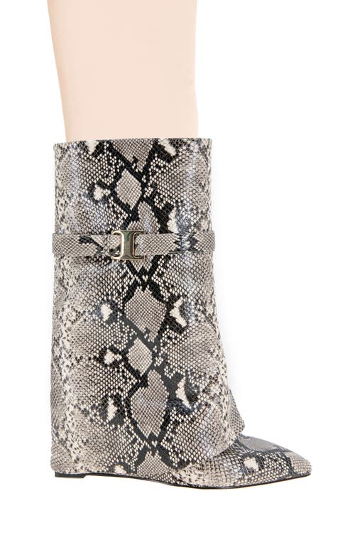Bcbg Rinzy Wedge Boot In Natural Snake