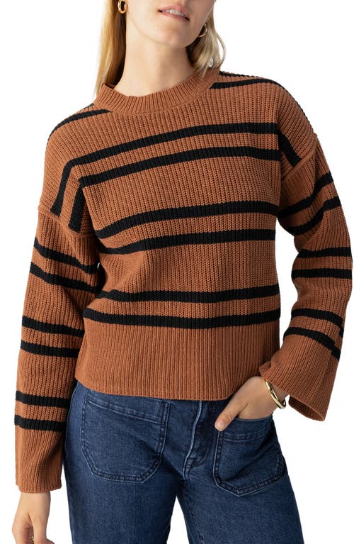 Shop Sanctuary Chilly Out Chenille Sweater In Rawhide/black Stripe