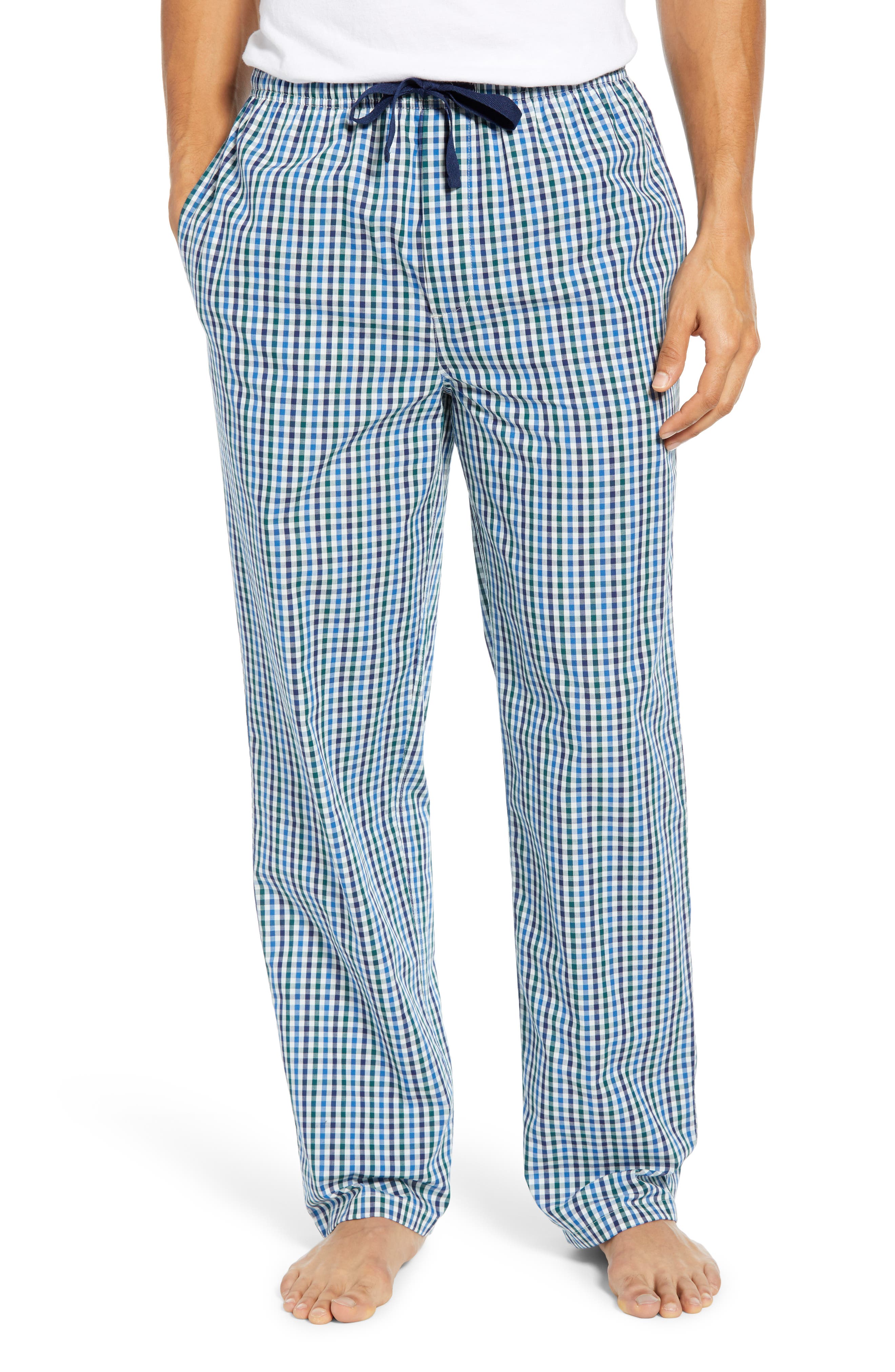 Nordstrom Shop Poplin Pajama Pants, Blue
