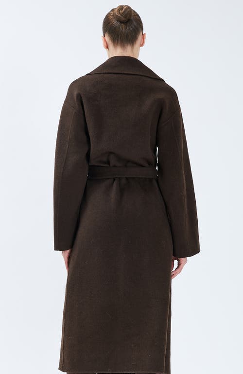 Nicole Benisti Women's Iris Wool-blend Belted Coat In Chocolate