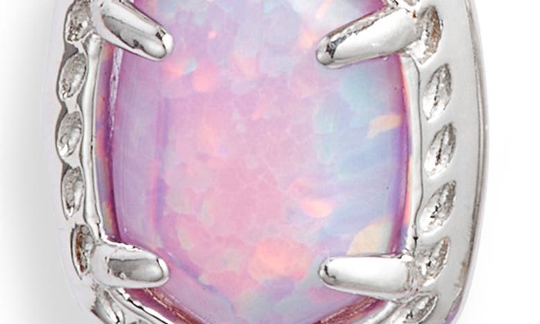 Shop Kendra Scott Daphne Huggie Hoop Earrings In Silver Lilac Kyocera Opal