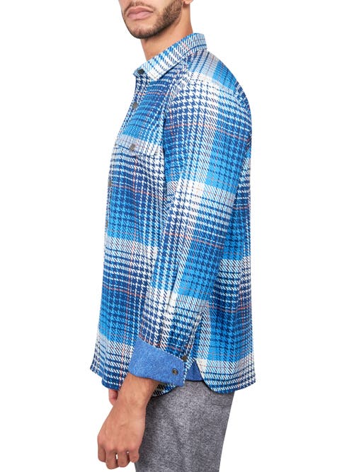 BROOKLYN BRIGADE BROOKLYN BRIGADE PLAID COTTON STRETCH SHIRT JACKET 