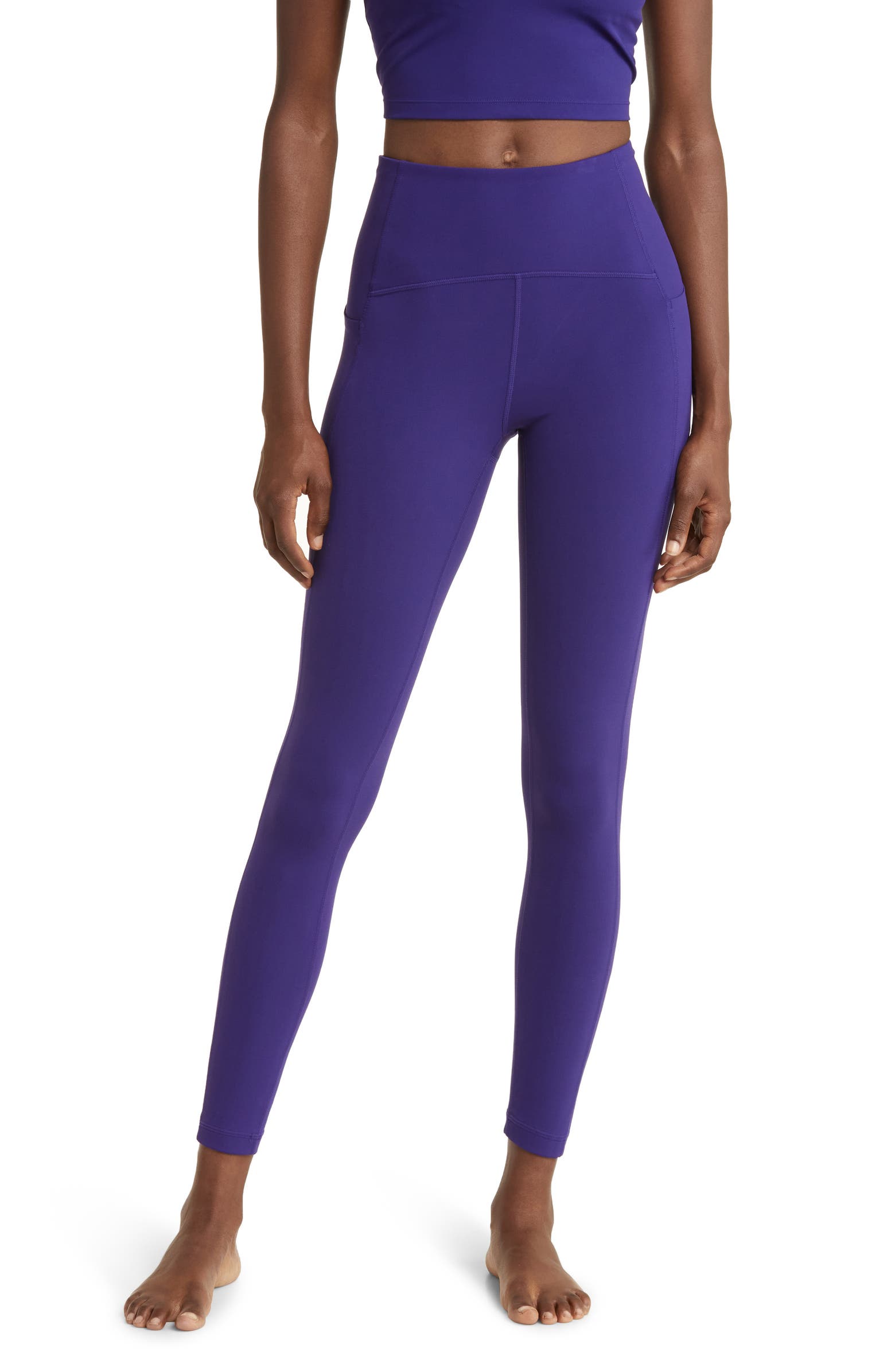 Zella Studio Luxe High Waist Pocket 7/8 Leggings | Nordstrom