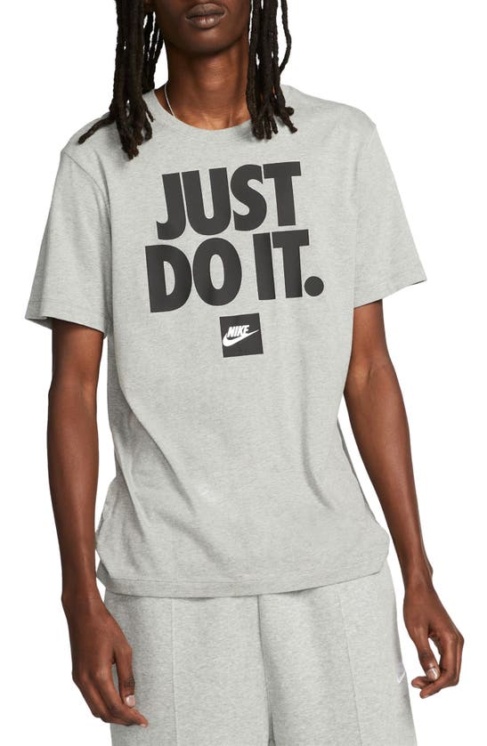 Nike Sportswear Graphic T-shirt In Dark Grey Heather