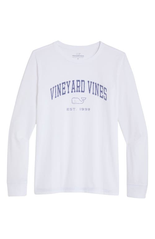 Shop Vineyard Vines Logo Graphic Long Sleeve T-shirt In White Cap