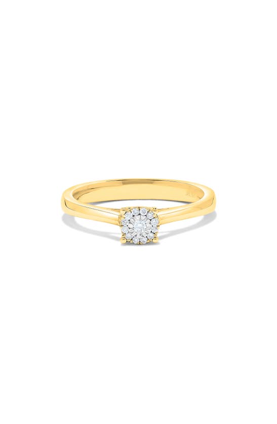 H.j. Namdar Miracle Diamond Halo Ring In 14k Yellow And White Gold