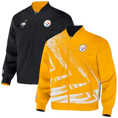 Mitchell & Ness Mens Multicolor Pittsburgh Steelers NFL Bomber Jacket Size  XL