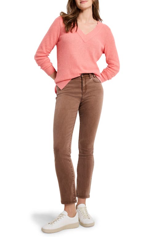 Shop Nic + Zoe Nic+zoe Ankle Straight Leg Jeans In Coffee Bean