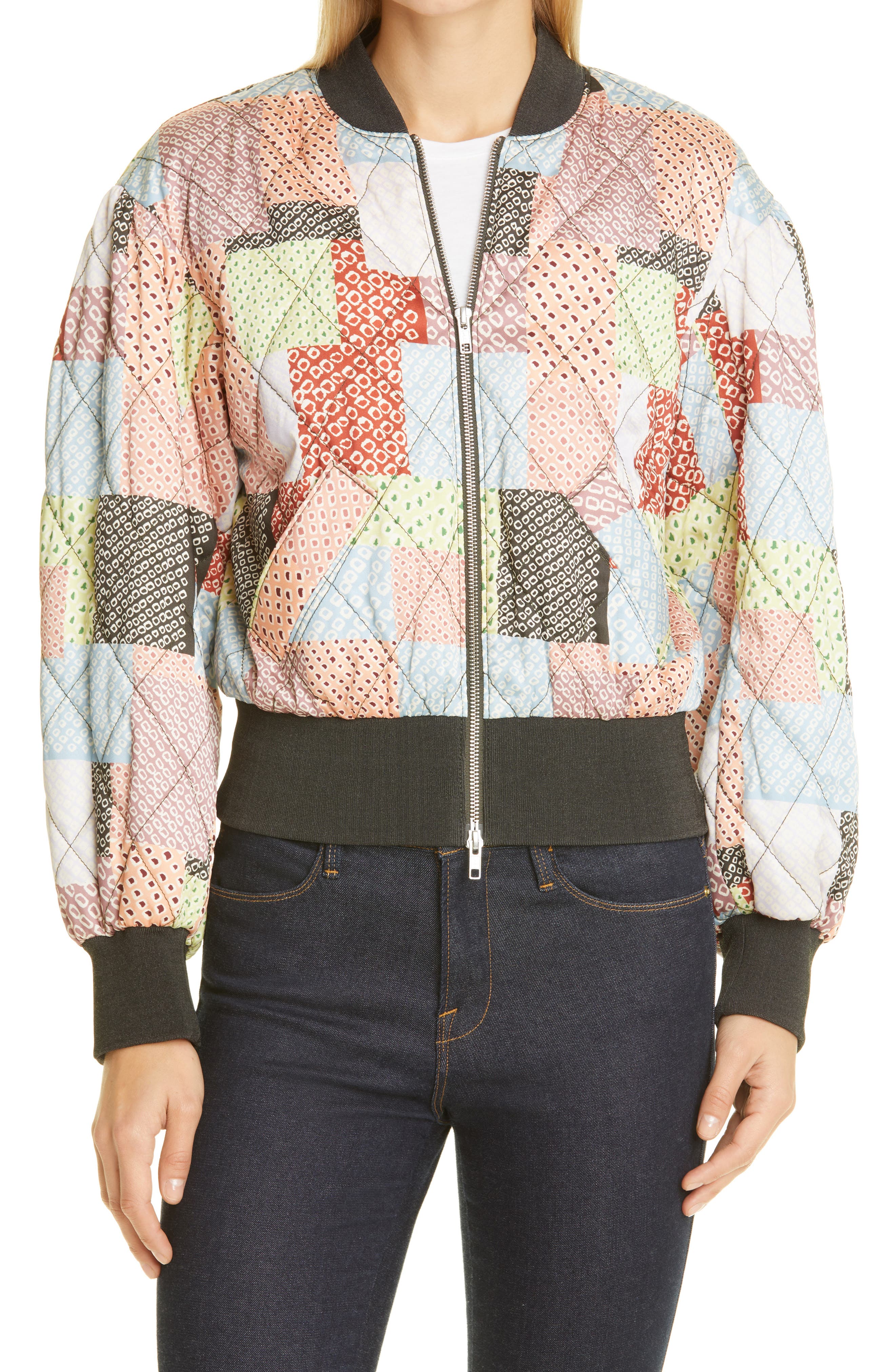 patchwork bomber jacket