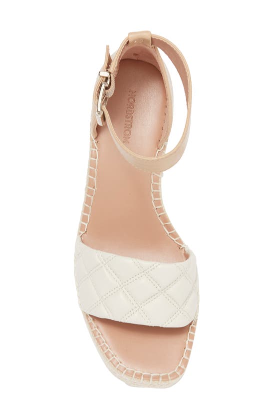 Shop Nordstrom Carmen Espadrille Platform Wedge Sandal In Beige-ivory