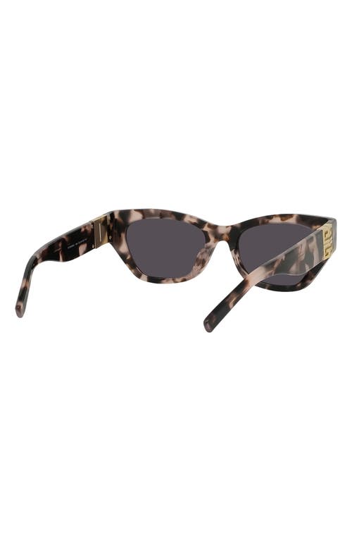 Shop Givenchy 4g 55mm Cat Eye Sunglasses In Havana/smoke