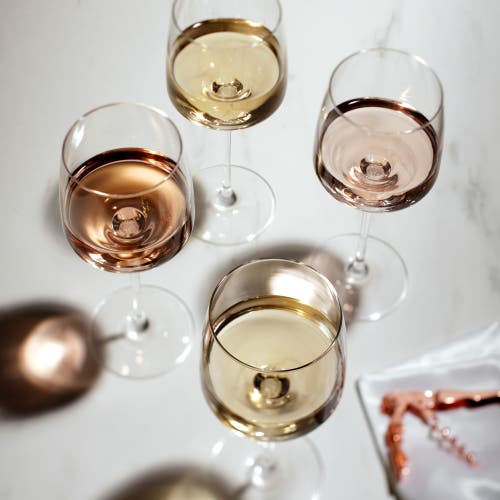 Viski Reserve Julien Crystal Chardonnay Glasses Set Of 4 In Clear