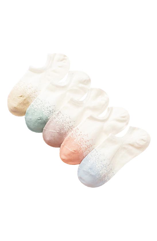 Shop Stems Dip Dye 4-pack Low Cut Socks In White Multi