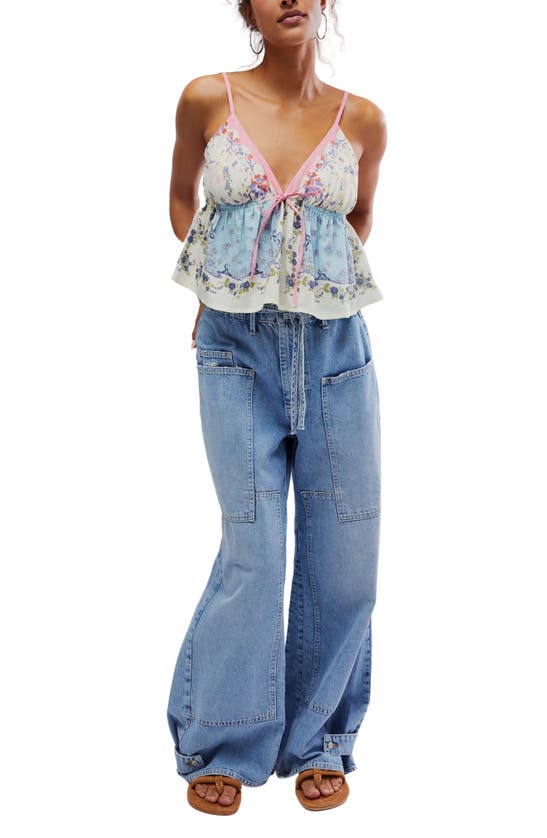 Shop Free People Double Date Floral Camisole In Vintage Combo