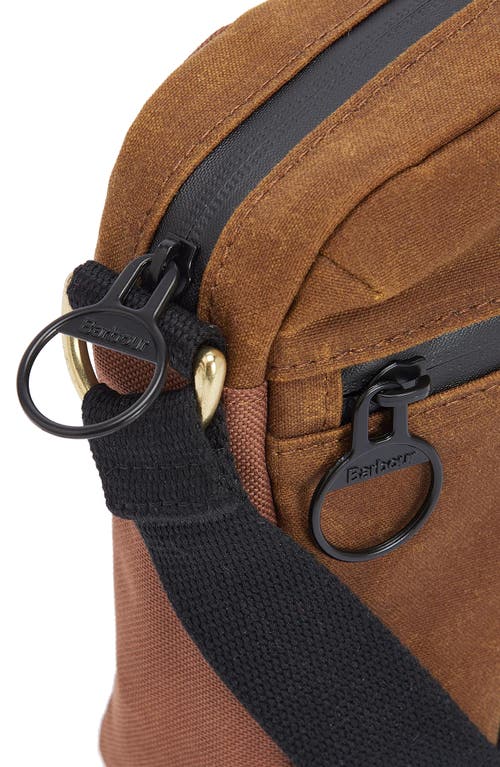 BARBOUR BARBOUR FIELD WATER RESISTANT WAXED COTTON CROSSBODY BAG