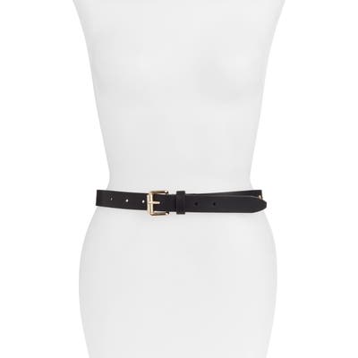 Rebecca Minkoff Dome Stud Faux Leather Belt, Black
