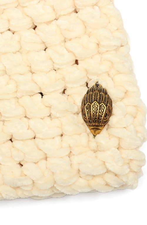 Kurt Geiger Chunky Chenille Beanie In Bone