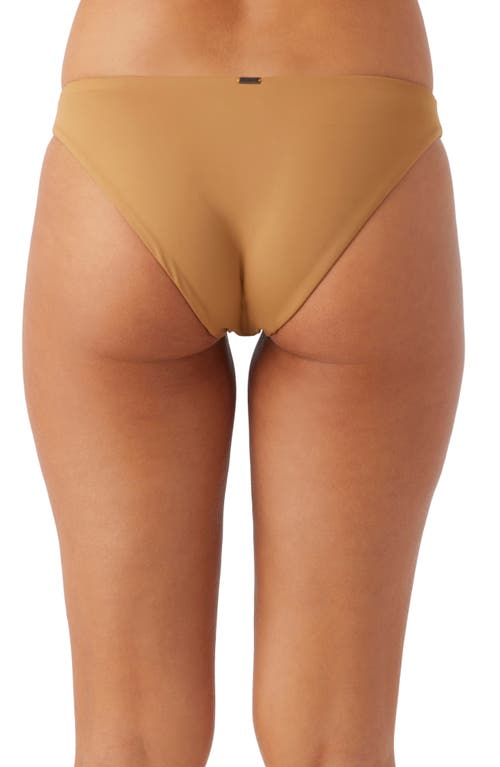 Shop O'neill Rockley Saltwater Solids Bikini Bottoms In Tobacco Brown