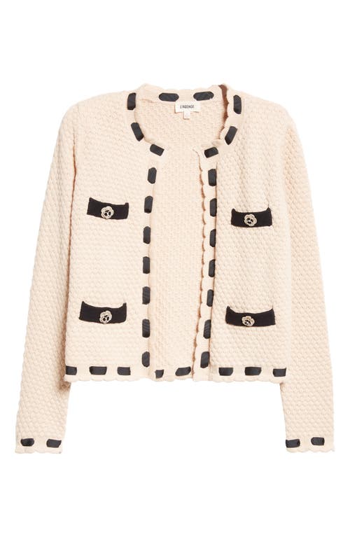 L AGENCE L'AGENCE ASTOR CONTRAST TRIM CARDIGAN