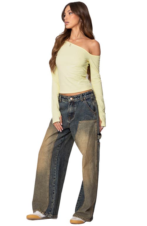 Edikted Swam One-shoulder Top In Yellow
