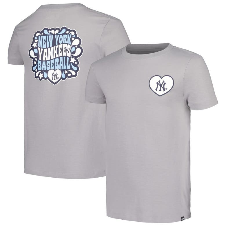 Shop New Era Youth  Gray New York Yankees Changing Ink T-shirt