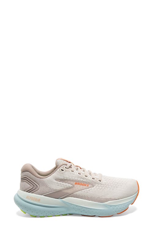 Shop Brooks Glycerin 21 Running Shoe In Coconut/aqua/autumn Sunset