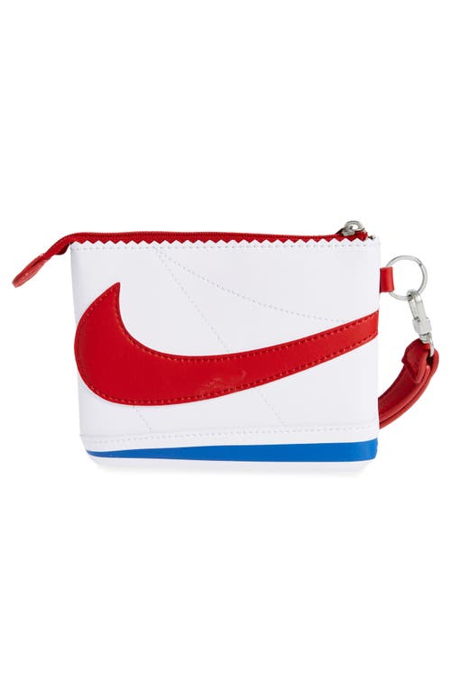 Nike Icon Cortez Wristlet In White/varsity Royal