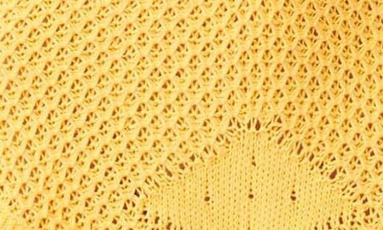 Shop Free People Mykonos Open Knit Mini Sweater Dress In Sunset Gold