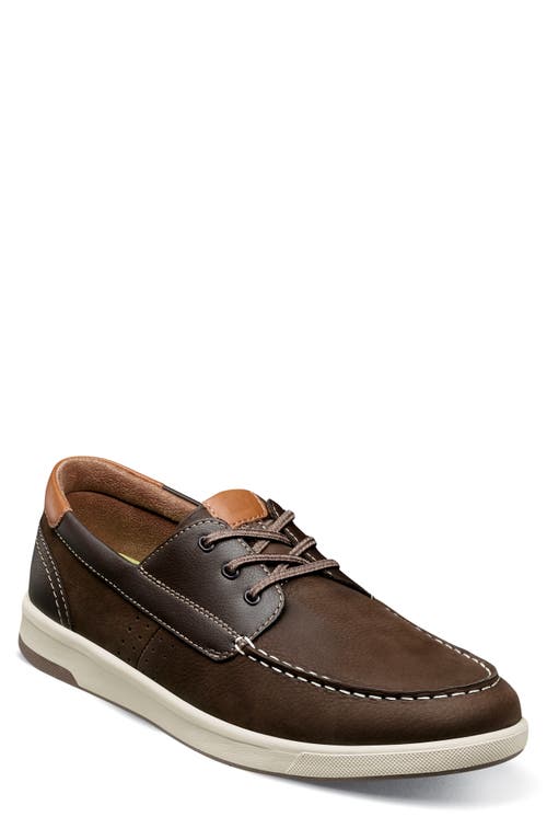 Crossover Boat Shoe in Brown