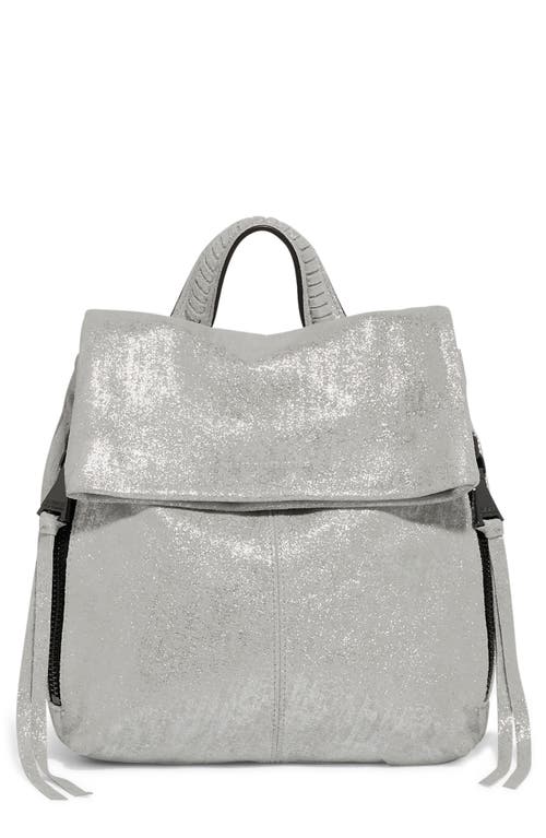 Metallic leather backpack best sale