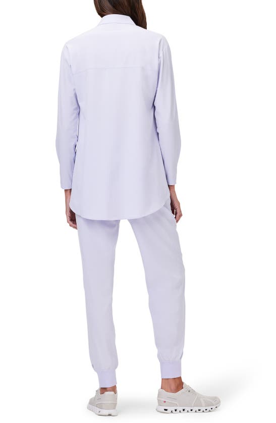 Nz Active By Nic+zoe Performance Snap-up Shirt In Wisteria