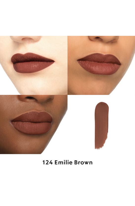 Gucci Rouge À Lèvres Liquide Mat Anti-transfert 124 Emilie Brown 0.12 oz In 124 Emilie Brown