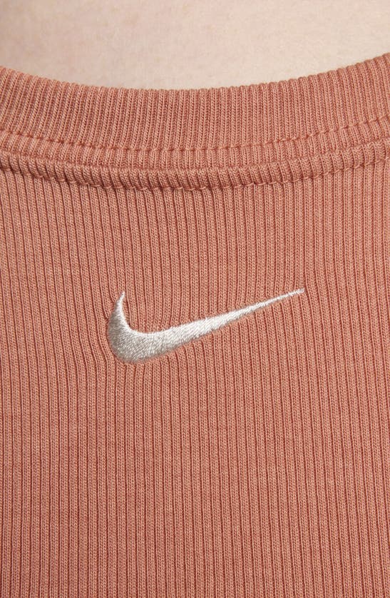 Shop Nike Sportswear Chill Knit Top In Terra Blush/ Sail