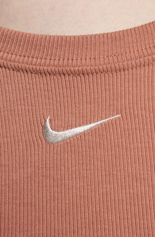 Shop Nike Sportswear Chill Knit Top In Terra Blush/sail