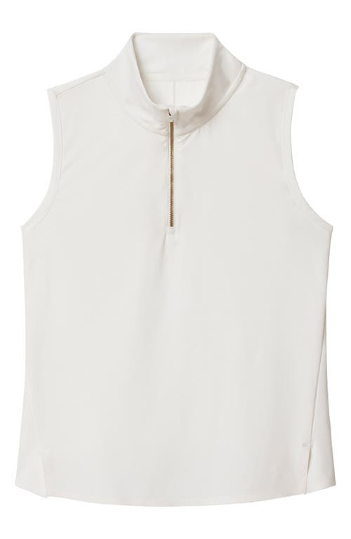 Shop Rhone Course To Court Sleeveless Half Zip Top In Snow White