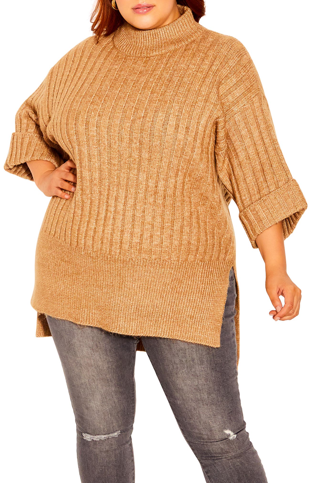 plus size mock turtleneck