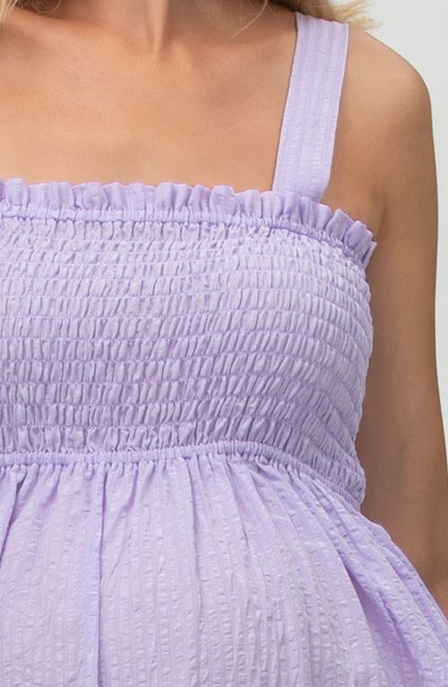 Pietro Brunelli Maternity Cotton & Linen Maternity Maxi Dress In Light/pastel Purple