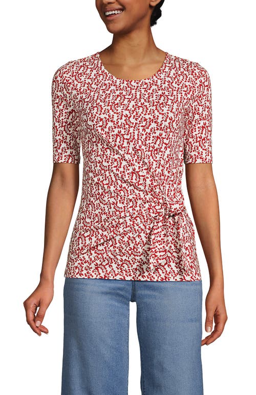 LANDS' END LANDS' END LIGHTWEIGHT JERSEY TIE FRONT TOP 