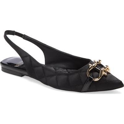 Jeffrey Campbell Lenora Slingback Flat- Black