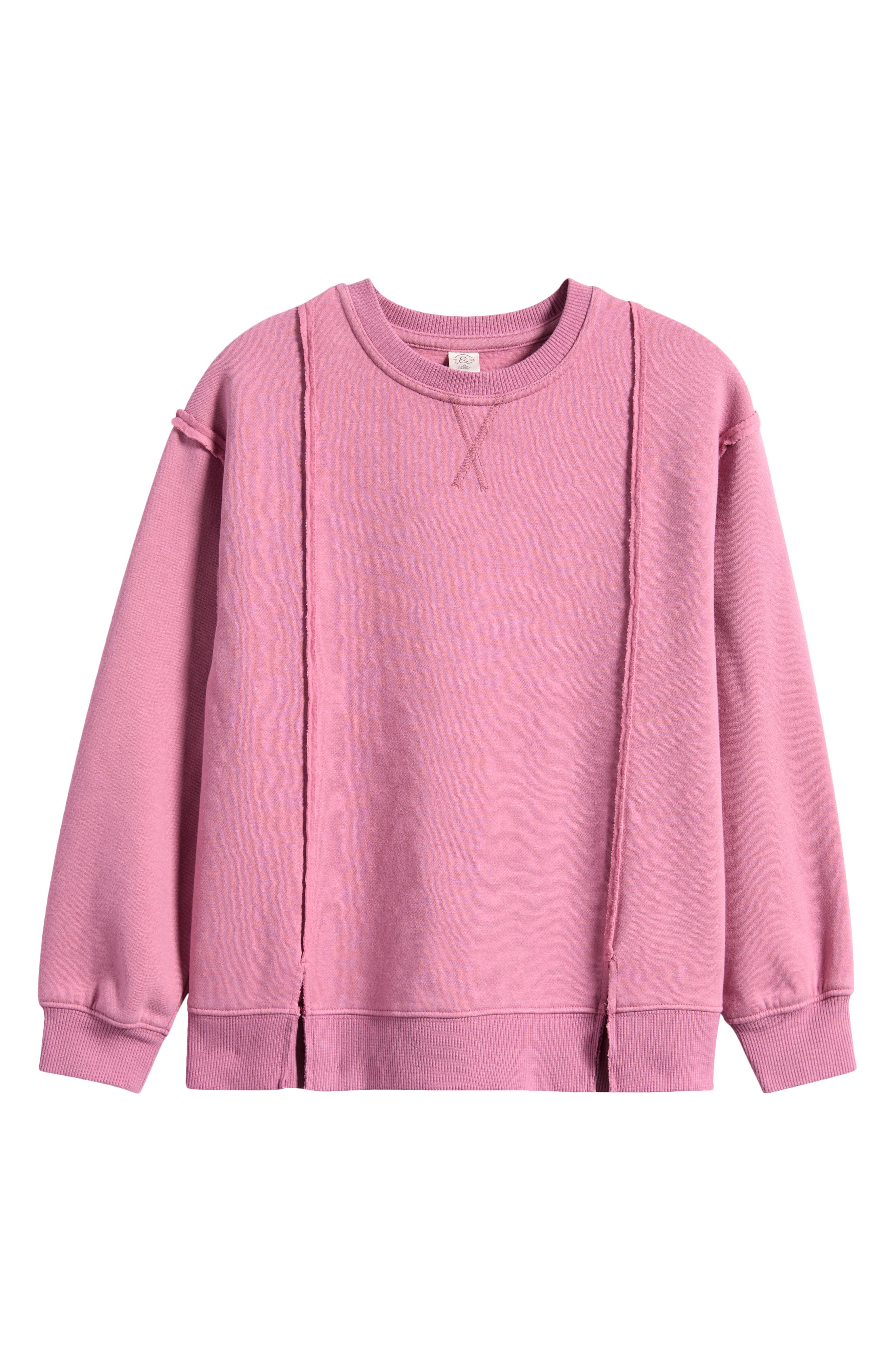 Treasure & Bond Kids' Split Hem Sweatshirt in Purple Victoria 