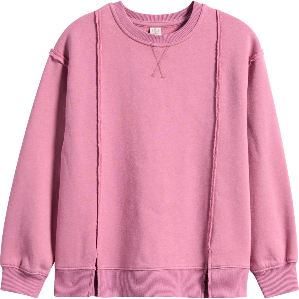 Treasure & Bond Kids' Split Hem Sweatshirt in Purple Victoria